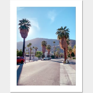 Palm Springs Street View and Mountains Posters and Art